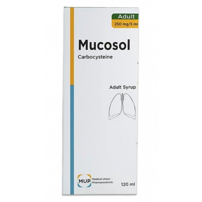 MUCOSOL ADULT 250 MG / 5 ML ( CARBOCYSTEINE ) SYRUP 120 ML